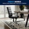 image:imageFlash Furniture Whitney MidBack Desk Chair  Brown LeatherSoft Executive Swivel Office Chair with Black Frame  Swivel Arm ChairBlack LeathersoftChrome Frame