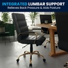 image:imageFlash Furniture Whitney MidBack Desk Chair  Brown LeatherSoft Executive Swivel Office Chair with Black Frame  Swivel Arm ChairBlack LeathersoftGold Frame