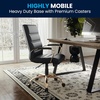 image:imageFlash Furniture Whitney MidBack Desk Chair  Brown LeatherSoft Executive Swivel Office Chair with Black Frame  Swivel Arm ChairBlack LeathersoftGold Frame