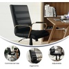 image:imageFlash Furniture Whitney MidBack Desk Chair  Brown LeatherSoft Executive Swivel Office Chair with Black Frame  Swivel Arm ChairBlack LeathersoftGold Frame