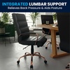 image:imageFlash Furniture Whitney MidBack Desk Chair  Brown LeatherSoft Executive Swivel Office Chair with Black Frame  Swivel Arm ChairBlack LeathersoftRose Gold Frame
