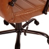 image:imageFlash Furniture Whitney MidBack Desk Chair  Brown LeatherSoft Executive Swivel Office Chair with Black Frame  Swivel Arm ChairBrownBlack Frame
