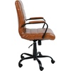 image:imageFlash Furniture Whitney MidBack Desk Chair  Brown LeatherSoft Executive Swivel Office Chair with Black Frame  Swivel Arm ChairBrownBlack Frame