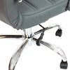 image:imageFlash Furniture Whitney MidBack Desk Chair  Brown LeatherSoft Executive Swivel Office Chair with Black Frame  Swivel Arm ChairGrayChrome Frame