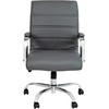 image:imageFlash Furniture Whitney MidBack Desk Chair  Brown LeatherSoft Executive Swivel Office Chair with Black Frame  Swivel Arm ChairGrayChrome Frame