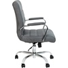 image:imageFlash Furniture Whitney MidBack Desk Chair  Brown LeatherSoft Executive Swivel Office Chair with Black Frame  Swivel Arm ChairGrayChrome Frame