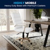image:imageFlash Furniture Whitney MidBack Desk Chair  Brown LeatherSoft Executive Swivel Office Chair with Black Frame  Swivel Arm ChairWhite LeathersoftGold Frame