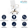 image:imageFlash Furniture Whitney MidBack Desk Chair  Brown LeatherSoft Executive Swivel Office Chair with Black Frame  Swivel Arm ChairWhite LeathersoftGold Frame