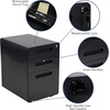 image:imageFlash Furniture Work From Home Kit  Black Computer Desk Ergonomic MeshLeatherSoft Office Chair and Locking Mobile Filing Cabinet
