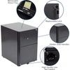 image:imageFlash Furniture Work From Home Kit  Glass Desk with Keyboard Tray Ergonomic Mesh Office Chair and Filing Cabinet with Lock amp Inset HandlesBlack