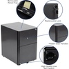 image:imageFlash Furniture Work From Home Kit  Glass Desk with Keyboard Tray Ergonomic Mesh Office Chair and Filing Cabinet with Lock amp Inset HandlesBlack