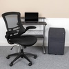 image:imageFlash Furniture Work From Home Kit  Glass Desk with Keyboard Tray Ergonomic Mesh Office Chair and Filing Cabinet with Lock amp Inset HandlesBlack
