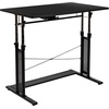 image:imageFlash Furniture Work From Home Kit  Glass Desk with Keyboard Tray Ergonomic Mesh Office Chair and Filing Cabinet with Lock amp Inset HandlesBlack