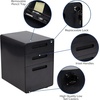 image:imageFlash Furniture Work From Home Kit  Glass Desk with Keyboard Tray Ergonomic Mesh Office Chair and Filing Cabinet with Lock amp Inset HandlesBlack