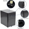 image:imageFlash Furniture Work From Home Kit  Glass Desk with Keyboard Tray Ergonomic Mesh Office Chair and Filing Cabinet with Lock amp Inset HandlesBlack
