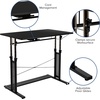 image:imageFlash Furniture Work From Home Kit  Glass Desk with Keyboard Tray Ergonomic Mesh Office Chair and Filing Cabinet with Lock amp Inset HandlesBlack