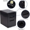 image:imageFlash Furniture Work From Home Kit  Glass Desk with Keyboard Tray Ergonomic Mesh Office Chair and Filing Cabinet with Lock amp Inset HandlesBlack
