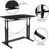 image:imageFlash Furniture Work From Home Kit  Glass Desk with Keyboard Tray Ergonomic Mesh Office Chair and Filing Cabinet with Lock amp Inset HandlesBlack