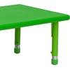 image:imageFlash Furniture Wren 24W x 48L Rectangular Green Plastic Height Adjustable Activity TableGreen