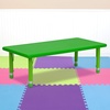 image:imageFlash Furniture Wren 24W x 48L Rectangular Green Plastic Height Adjustable Activity TableGreen