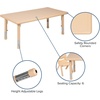 image:imageFlash Furniture Wren 24W x 48L Rectangular Green Plastic Height Adjustable Activity TableNatural