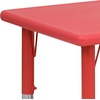 image:imageFlash Furniture Wren 24W x 48L Rectangular Green Plastic Height Adjustable Activity TableRed
