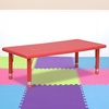 image:imageFlash Furniture Wren 24W x 48L Rectangular Green Plastic Height Adjustable Activity TableRed