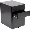 image:imageFlash Furniture Wren Ergonomic 3Drawer Mobile Locking Filing Cabinet with AntiTilt Mechanism and Hanging Drawer for Legal amp Letter Files WhiteBlack