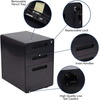 image:imageFlash Furniture Wren Ergonomic 3Drawer Mobile Locking Filing Cabinet with AntiTilt Mechanism and Hanging Drawer for Legal amp Letter Files WhiteBlack