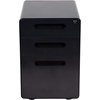 image:imageFlash Furniture Wren Ergonomic 3Drawer Mobile Locking Filing Cabinet with AntiTilt Mechanism and Hanging Drawer for Legal amp Letter Files WhiteBlack