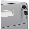 image:imageFlash Furniture Wren Ergonomic 3Drawer Mobile Locking Filing Cabinet with AntiTilt Mechanism and Hanging Drawer for Legal amp Letter Files WhiteGrey