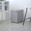 image:imageFlash Furniture Wren Ergonomic 3Drawer Mobile Locking Filing Cabinet with AntiTilt Mechanism and Hanging Drawer for Legal amp Letter Files WhiteGrey