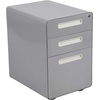 image:imageFlash Furniture Wren Ergonomic 3Drawer Mobile Locking Filing Cabinet with AntiTilt Mechanism and Hanging Drawer for Legal amp Letter Files WhiteGrey