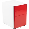 image:imageFlash Furniture Wren Ergonomic 3Drawer Mobile Locking Filing Cabinet with AntiTilt Mechanism and Hanging Drawer for Legal amp Letter Files WhiteWhite and Red
