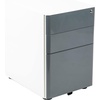 image:imageFlash Furniture Wren Ergonomic 3Drawer Mobile Locking Filing Cabinet with AntiTilt Mechanism and Hanging Drawer for Legal amp Letter Files WhiteWhite and Charcoal