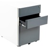 image:imageFlash Furniture Wren Ergonomic 3Drawer Mobile Locking Filing Cabinet with AntiTilt Mechanism and Hanging Drawer for Legal amp Letter Files WhiteWhite and Charcoal