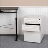 image:imageFlash Furniture Wren Ergonomic 3Drawer Mobile Locking Filing Cabinet with AntiTilt Mechanism and Hanging Drawer for Legal amp Letter Files WhiteWhite