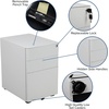 image:imageFlash Furniture Wren Ergonomic 3Drawer Mobile Locking Filing Cabinet with AntiTilt Mechanism and Hanging Drawer for Legal amp Letter Files WhiteWhite