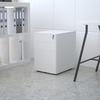 image:imageFlash Furniture Wren Ergonomic 3Drawer Mobile Locking Filing Cabinet with AntiTilt Mechanism and Hanging Drawer for Legal amp Letter Files WhiteWhite
