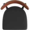 image:imageFlash Furniture Wright Commercial Dining Chair  Walnut Finish Wood Boomerang Back  Black Vinyl Seat  500 LB Capacity Black Steel Frame  Integrated FootrestWalnut Wood BackBlack Vinyl Seat