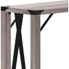 image:imageFlash Furniture Wyatt Modern Farmhouse 2 Tier Console Table  Gray Wash Engineered Wood Frame  Black Metal Crisscross Side Braces and Corner AccentsGray Wash