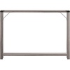 image:imageFlash Furniture Wyatt Modern Farmhouse 2 Tier Console Table  Gray Wash Engineered Wood Frame  Black Metal Crisscross Side Braces and Corner AccentsGray Wash