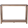 image:imageFlash Furniture Wyatt Modern Farmhouse 2 Tier Console Table  Gray Wash Engineered Wood Frame  Black Metal Crisscross Side Braces and Corner AccentsRustic Oak