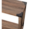 image:imageFlash Furniture Wyatt Modern Farmhouse 2 Tier Console Table  Gray Wash Engineered Wood Frame  Black Metal Crisscross Side Braces and Corner AccentsRustic Oak