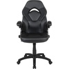 image:imageFlash Furniture X10 Gaming Chair Racing Office Ergonomic Computer PC Adjustable Swivel Chair with Flipup Arms CamouflageBlack LeatherSoftBlack