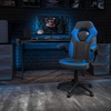 image:imageFlash Furniture X10 Gaming Chair Racing Office Ergonomic Computer PC Adjustable Swivel Chair with Flipup Arms CamouflageBlack LeatherSoftBlue