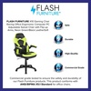 image:imageFlash Furniture X10 Gaming Chair Racing Office Ergonomic Computer PC Adjustable Swivel Chair with Flipup Arms CamouflageBlack LeatherSoftNeon Green
