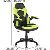 image:imageFlash Furniture X10 Gaming Chair Racing Office Ergonomic Computer PC Adjustable Swivel Chair with Flipup Arms CamouflageBlack LeatherSoftNeon Green