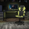 image:imageFlash Furniture X10 Gaming Chair Racing Office Ergonomic Computer PC Adjustable Swivel Chair with Flipup Arms CamouflageBlack LeatherSoftNeon Green