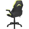 image:imageFlash Furniture X10 Gaming Chair Racing Office Ergonomic Computer PC Adjustable Swivel Chair with Flipup Arms CamouflageBlack LeatherSoftNeon Green